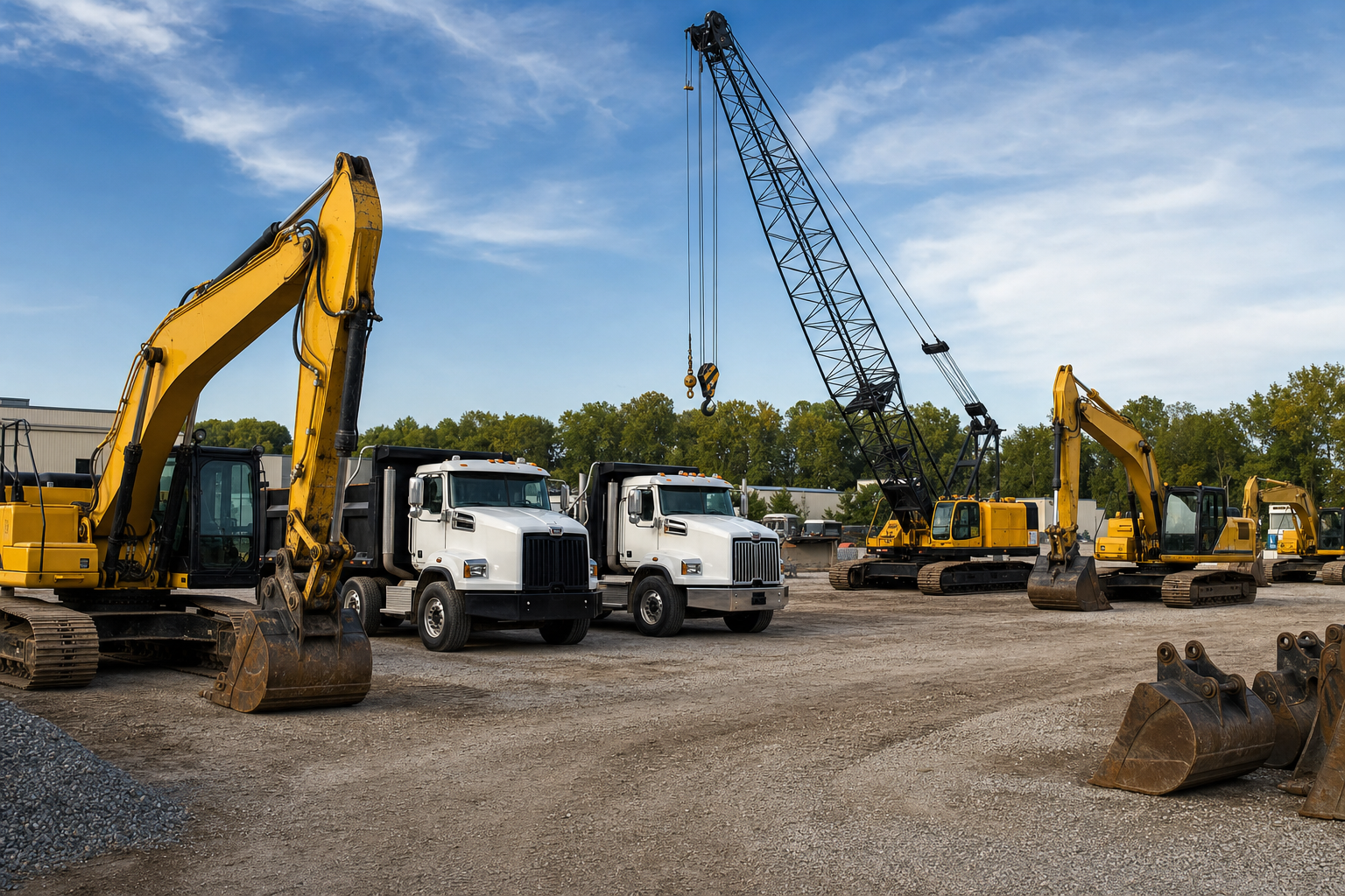Heavy construction equipment fleet